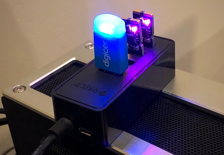 Blue Digicert Token attached to build server