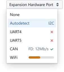 Screenshot of component Dropdown format