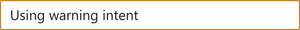 Screenshot of component TextInput intent-warning