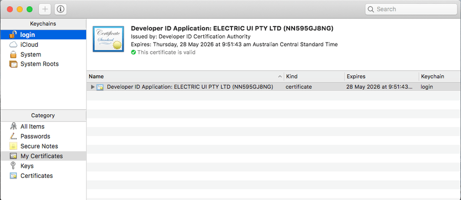 Certificate can be easier to see with "My Certificates" category filter