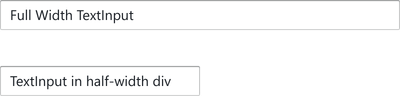 Screenshot of component TextInput half-width